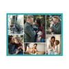 Your photo as a poster 29,7x21 cm + turquoise photo frame