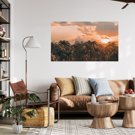 Canvas Print Trees Sunset Clouds Sky 120x80 cm