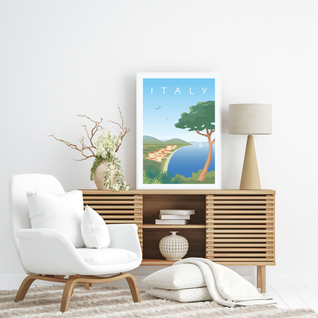 Poster Country of Italy 40X50 cm + gold frame