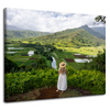 Canvas Print Nature Woman Mountain View 100x80 cm