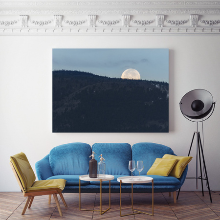 Canvas Print Nature Rising Moon 40x30 cm