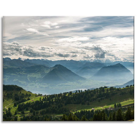 Canvas Print Mountains Clouds Nature Forests Nature 100x80 cm