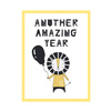 Another amazing year Birthday Poster 30X40 cm + yellow frame