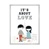 Children's poster It's about love 24X30 cm + silver frame