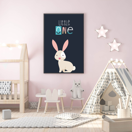 Children's poster Little One Bunny 21X29.7 cm + gold frame