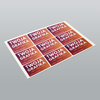 STICKERS with LOGO Rectangular with print Waterproof Text Photo 80x54 mm