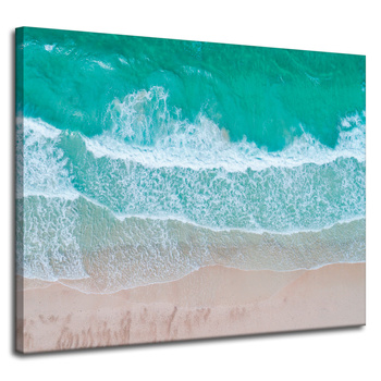 Canvas Print Sea Waves Water Beach 100x80 cm