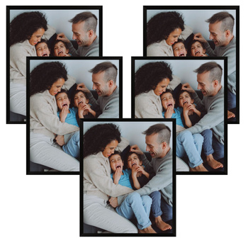 5x Black Frame 40x50, I L13,15,051, Plexiglass