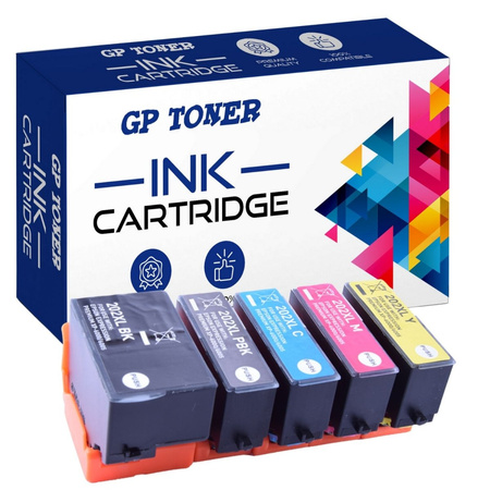 5x Ink cartridges for Epson 202XL Expression Premium XP-6000 XP-6005 XP-6100 - GP-E202CMYK - Kit