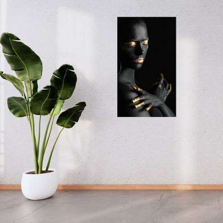 Canvas Print Woman Golden Elements Art 80x120 cm