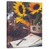 Canvas Print Botany Sunflowers Letters Key 30x40 cm