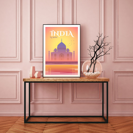 Poster Country of India 40X50 cm + gold frame