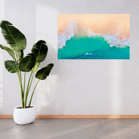 Canvas Print Waves Water Shore Sand 100x80 cm