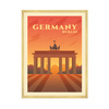 Poster Countries of Germany 40X50 cm + gold frame