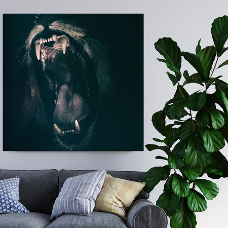 Canvas Print Animals Lion's Mouth 40x40 cm