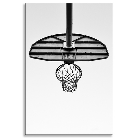 Canvas Print Youth Basketball Basket Black and White 80x120