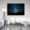 Canvas Print Space Night Forest Nebula 90x60