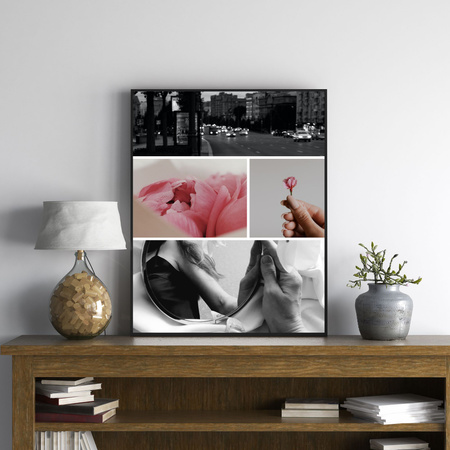 Your photo as a poster 21x29,7 cm + black photo frame