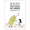 Children's poster Keep the focus on inner beauty 50X70 cm + gold frame