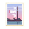 Poster of the City of Toronto 40X50 cm + gold frame