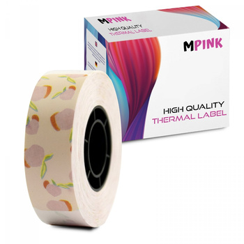 Thermal tape label paper MP-RL-15*30*230PT-SP Sweet Peach
