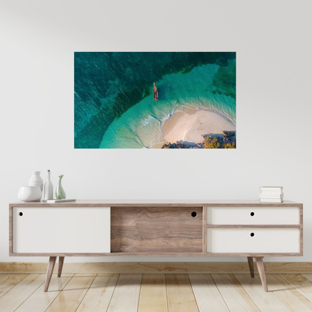 Canvas Print Water Beach Nature Boat Warmth 100x80 cm