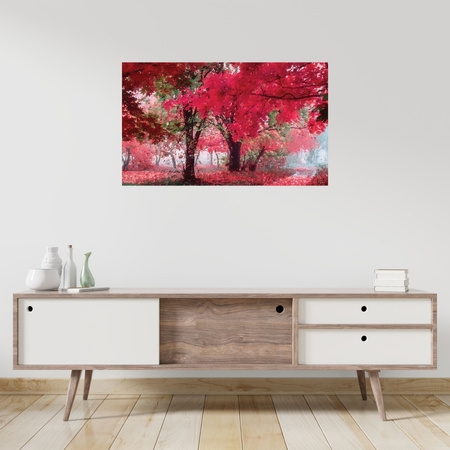 Canvas Print Pink Tree Leaves Art 100x80 cm