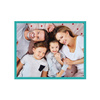 Your photo as a poster 29,7x21 cm + turquoise photo frame