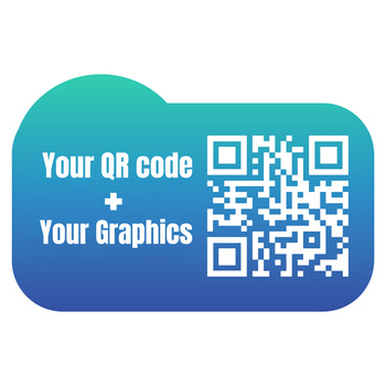 STICKERS with LOGO QR code printed Waterproof Text Photo 50x100 mm