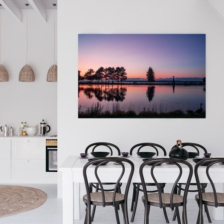 Canvas Print Nature Sunset Over Water 40x30 cm