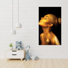 Canvas Print Golden Woman Art Face 80x120 cm