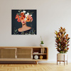 Canvas Print People Flowers Modern Art 90X90 cm