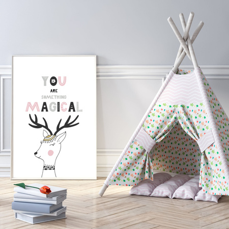 Children's poster You are something magical 40X50 cm + gold frame