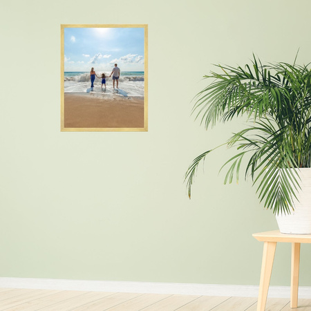 3x Gold Frame 40x50, I L13,15,045, Plexiglass