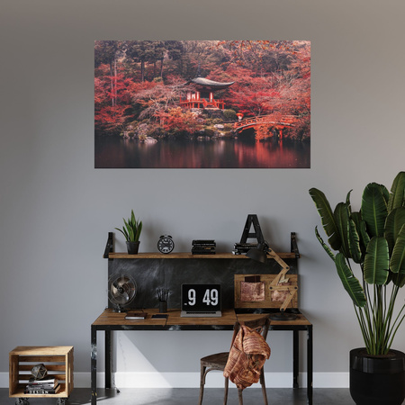 Canvas Print Trees Colorful Japanese Style Peace 100x80 cm