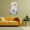 Canvas Print Bright Lion Face Blue Eyes 80x120 cm