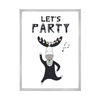Let's party Birthday Poster 21X29.7 cm + silver frame