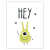 Children's Hey poster 40X50 cm + gold frame
