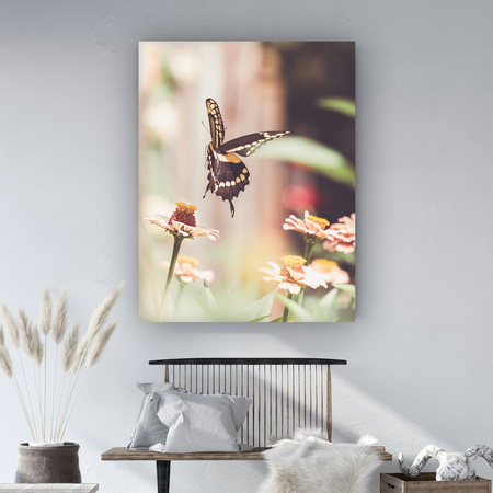 Canvas Print Nature Insect Butterfly Flowers Spring Summer 80x120