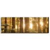 Canvas Print Sun Rays Forest Trees 120x40 cm