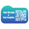 STICKERS with LOGO QR code printed Waterproof Text Photo 50x100 mm