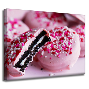 Canvas Print Kitchen Pink Cookies 40x30 cm