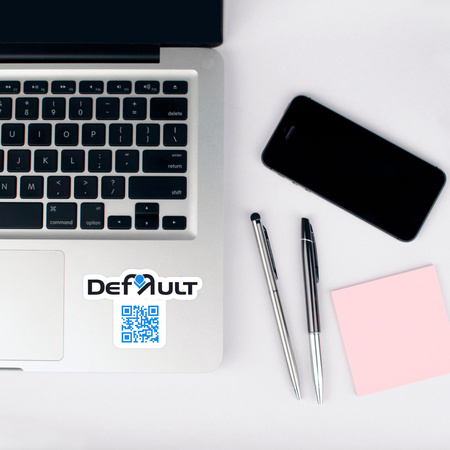 STICKERS with LOGO QR code printed Waterproof Text Photo 64x127 mm