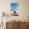 Canvas Print Big Elephant on the Savannah Sand 80x120 cm
