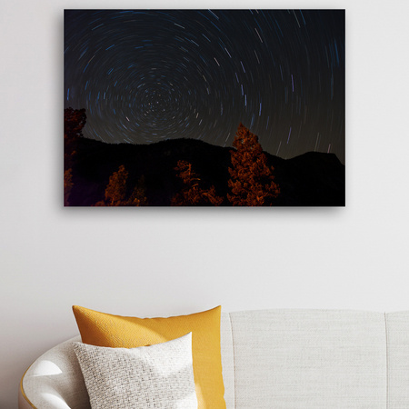 Canvas Print Nature Forest Night Mountains Abstract Trees 70x50