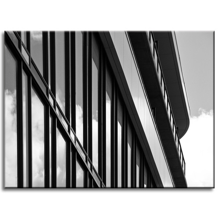 Canvas Print Black and White Modern Building 40x30 cm
