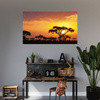 Canvas Print Savannah Tree Sunset 100x80 cm