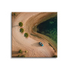 Canvas Print Car Sand Trees Water Summer 90x90
