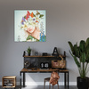 Canvas Print Queen Flowers Woman Nature 90X90 cm
