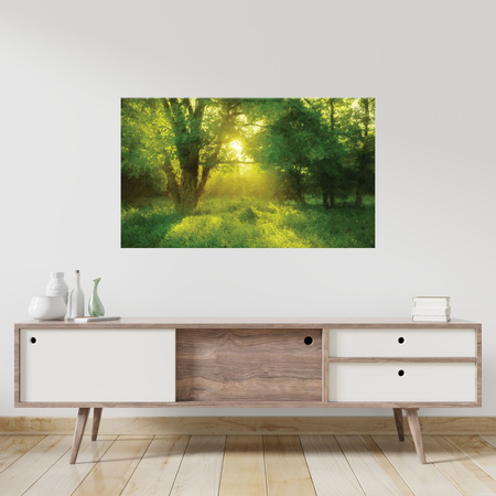 Canvas Print Pastel Style Tree Sun 100x80 cm